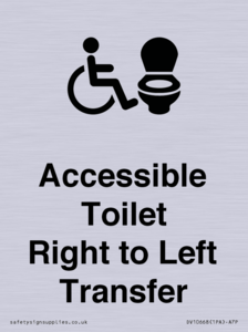 Accessible Toilet with Right to Left Transfer